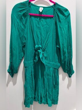 Green Tie-Waist Romper